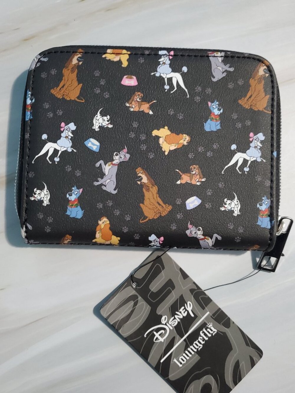 NWT Loungefly x Disney Dogs Small Zip Cardholder Wallet